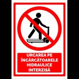 Semn pentru urcarea pe incarcatoarele